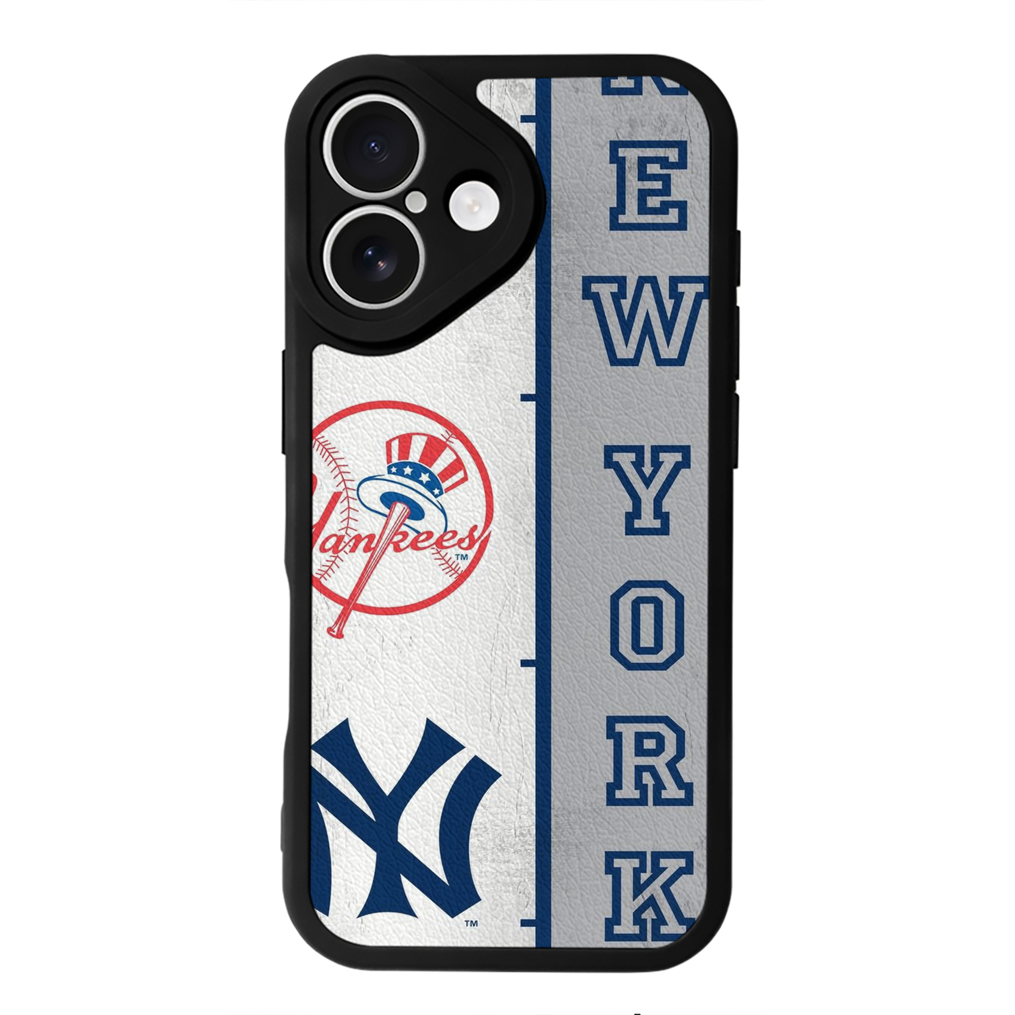 New York Yankees 217 IPhone 16 Silicone Leather Case – UV Print, Lambskin Texture – Perfect Fit, Wireless Charging Compatible, Scratch Resistant, Precise Cutouts – Stylish Protection For IPhone 16